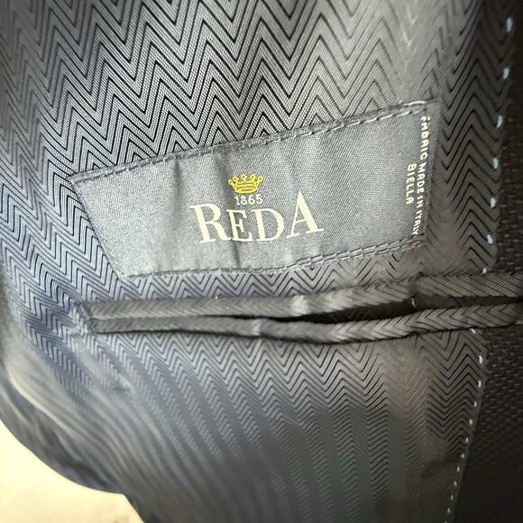 JOSEPH ABBOUD 46R Suit Jacket Blazer Super 100 Blue Wool‎ Modern Fit EUC - Picture 12 of 14